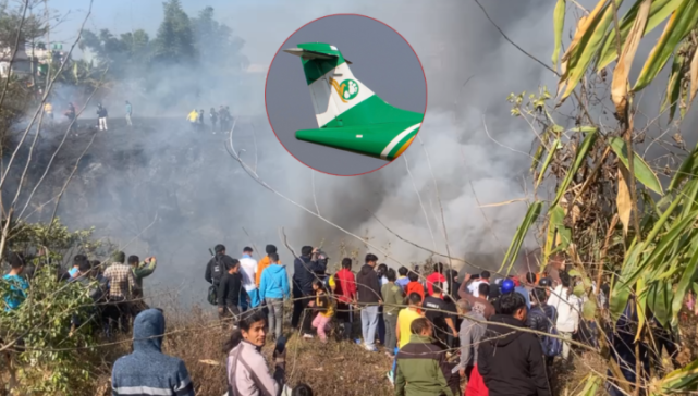 坠机前最后画面曝光，机身侧翻近90度！尼泊尔客机坠毁已造成至少45人死亡，暂无中国公民伤亡消息