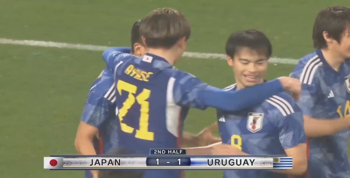 巴尔韦德破门！日本1-1战平乌拉圭，近3次面对南美劲旅保持不败