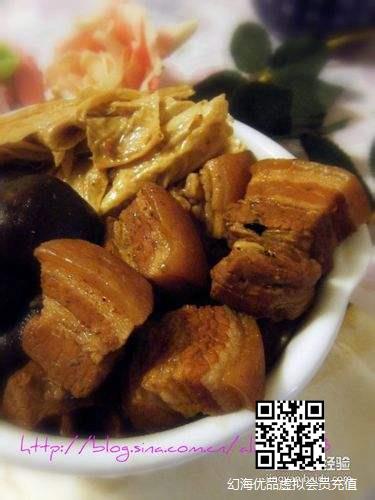 红烧肉的另类煮法——枝竹香菇红烧肉